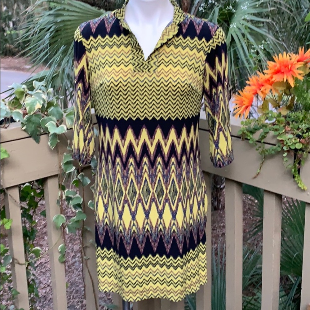 Donna Morgan Dress SZ 8 Green Purple 8